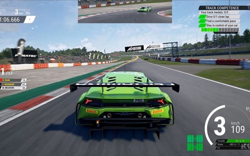 Gameplay trong Assetto Corsa đầy thách thức và chân thực